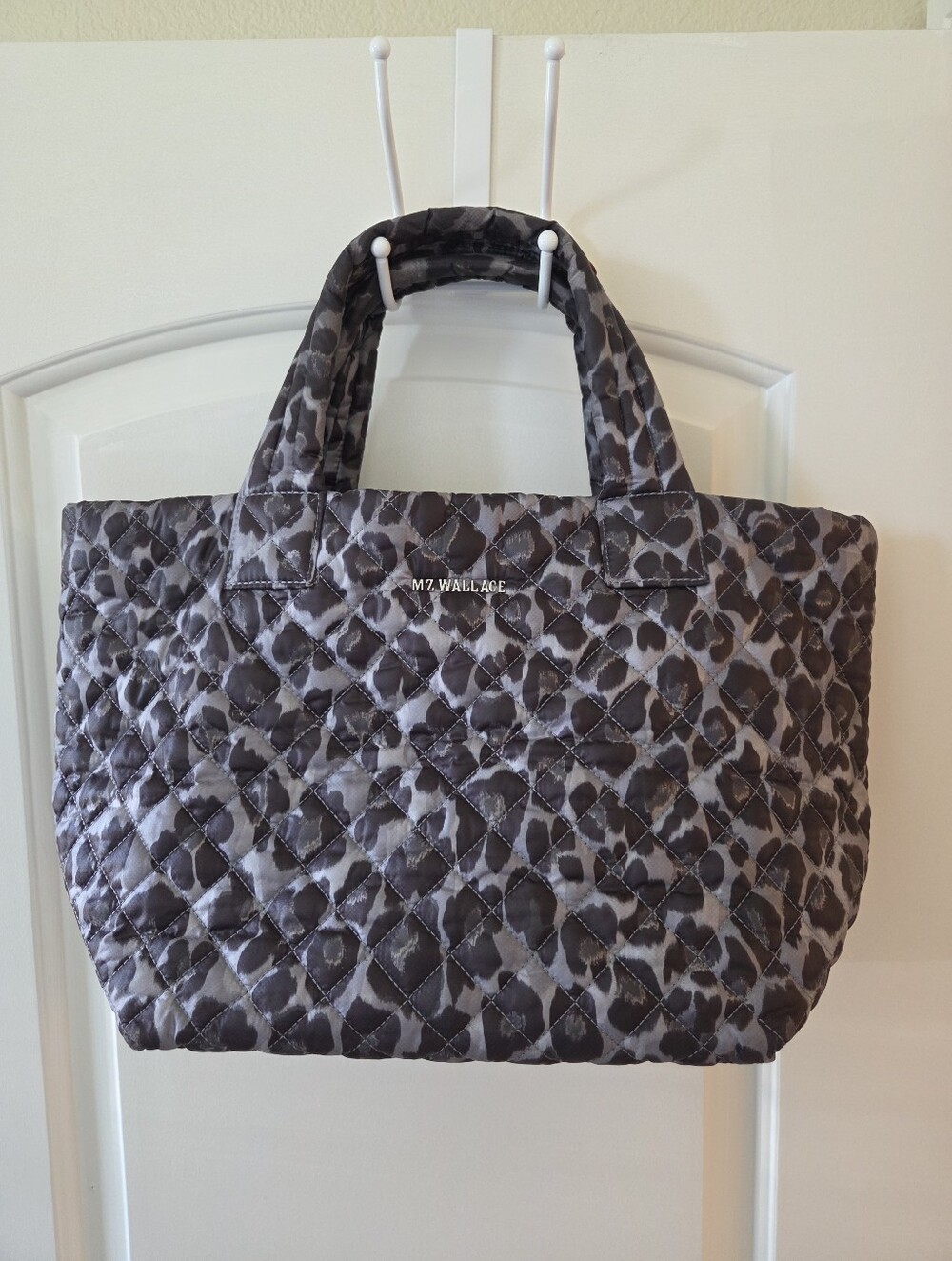 MZ Wallace Medium Metro Tote In Gray Leopard